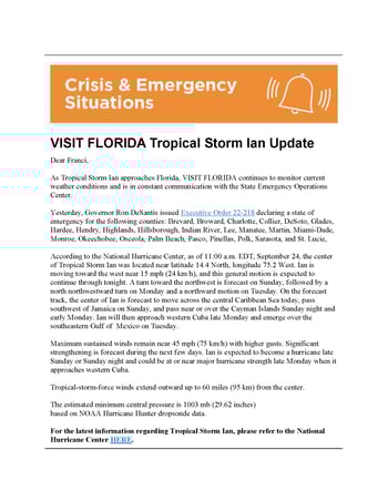 VISIT FLORIDA Tropical Storm Ian Update_Page_1-1